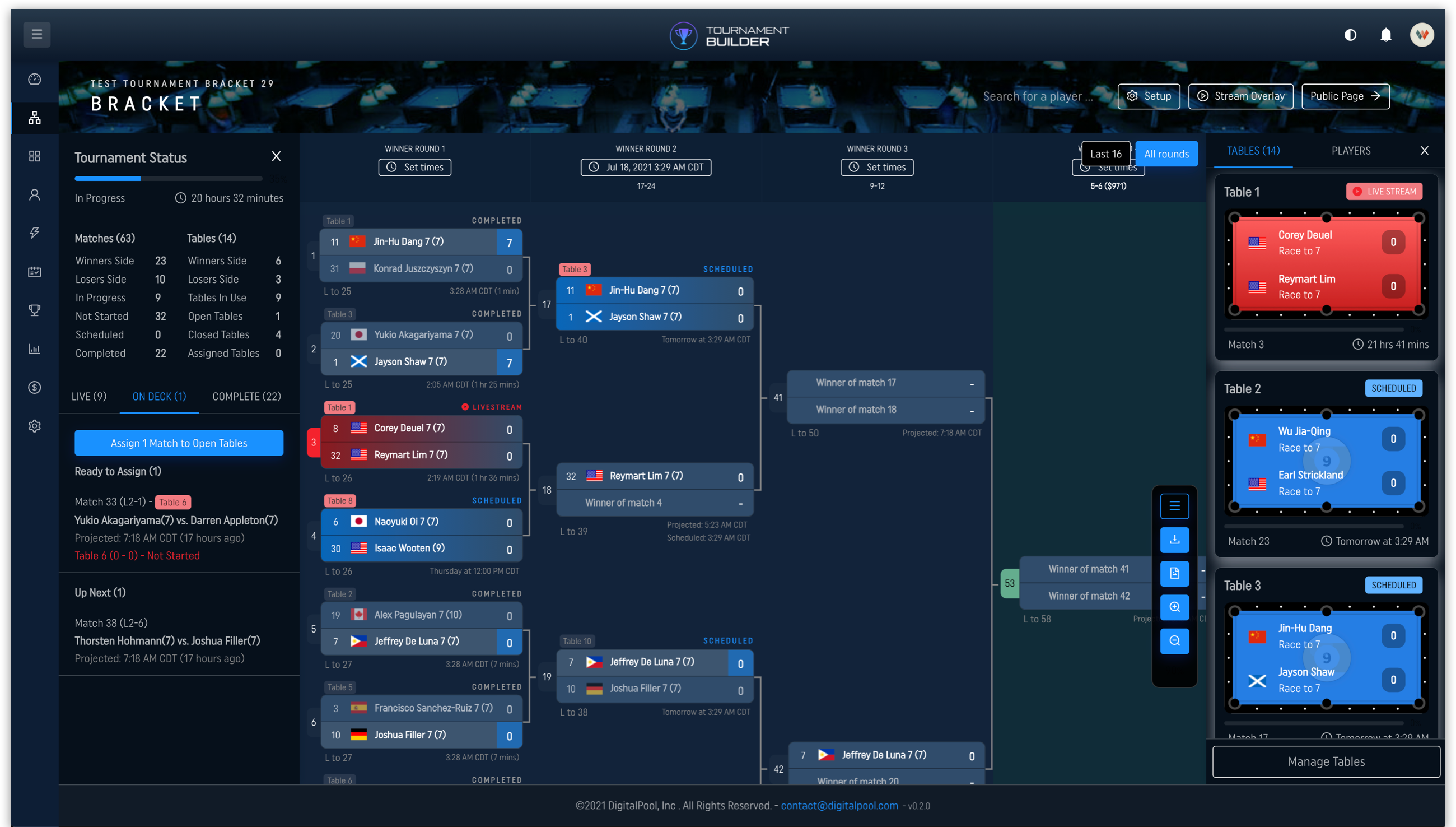 badminton software live score